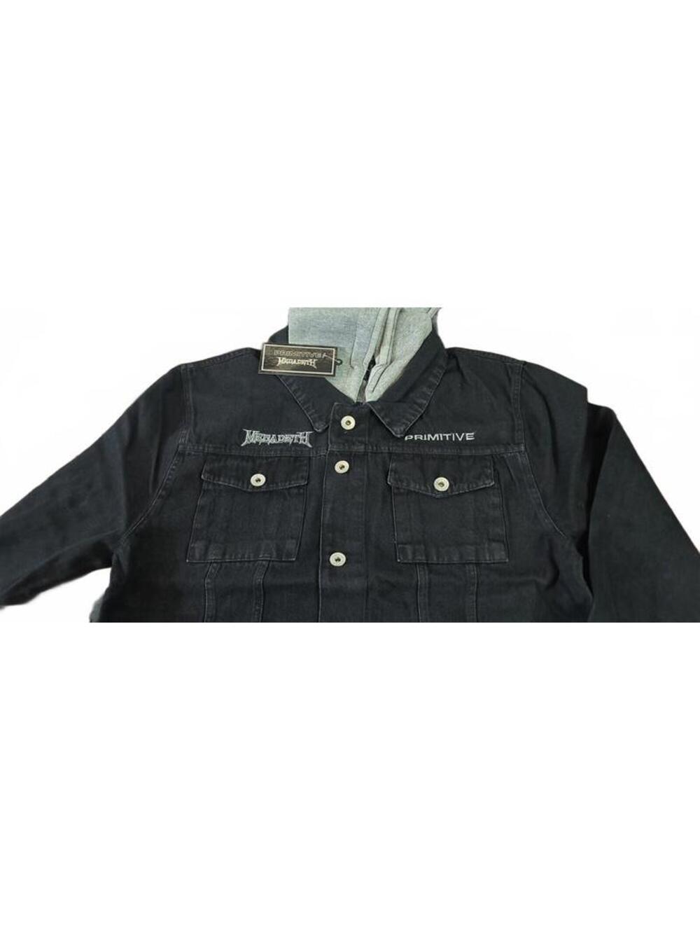 MEGADETH x PRIMITIVE Countdown Two-Fer Black Denim Jacket~Never Worn~ S M